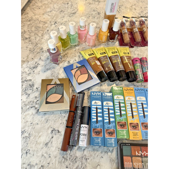 Makeup Bundle Lot of 68 items Nyx e.l.f. Maybelline Almay Essie Rimmel - Picture 4 of 9